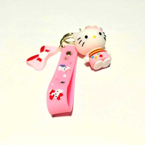 Hello Kitty 3D Keychain Purple Wrist Strap, NEW - Picture 4 of 5